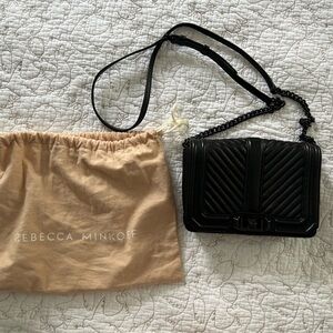 Rebecca Minkoff Black Chevron Crossbody Bag